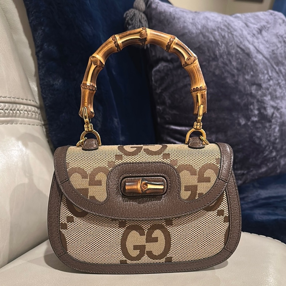 Gucci Brown Bamboo Handle Bag